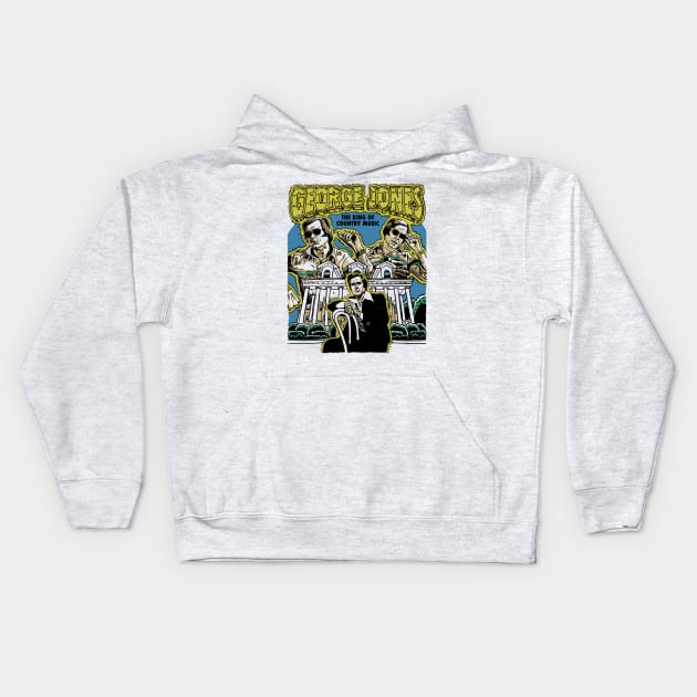 The King of Country Music (light) Kids Hoodie by Peter Katsanis Art